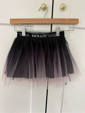 BoboGirls' Layered Tulle Skirt - Black/Pink Ombre 5 110 cm